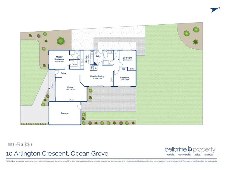 Floorplan of Homely house listing, 10 Arlington Crescent, Ocean Grove VIC 3226