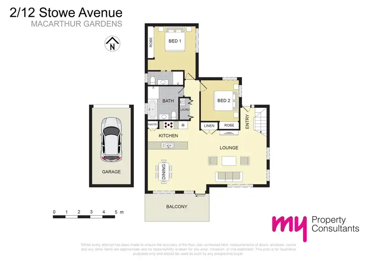 Floorplan of Homely semi-detached listing, 2/12 Stowe Avenue, Campbelltown NSW 2560