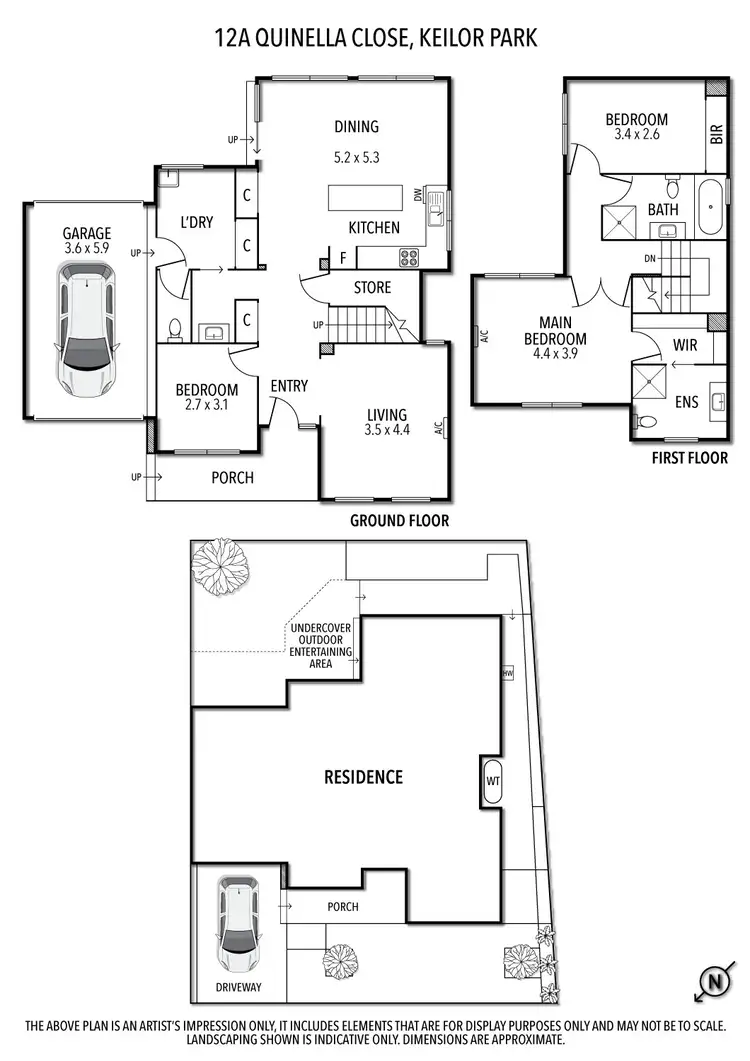 Floorplan of Homely house listing, 12A Quinella Close, Keilor Park VIC 3042
