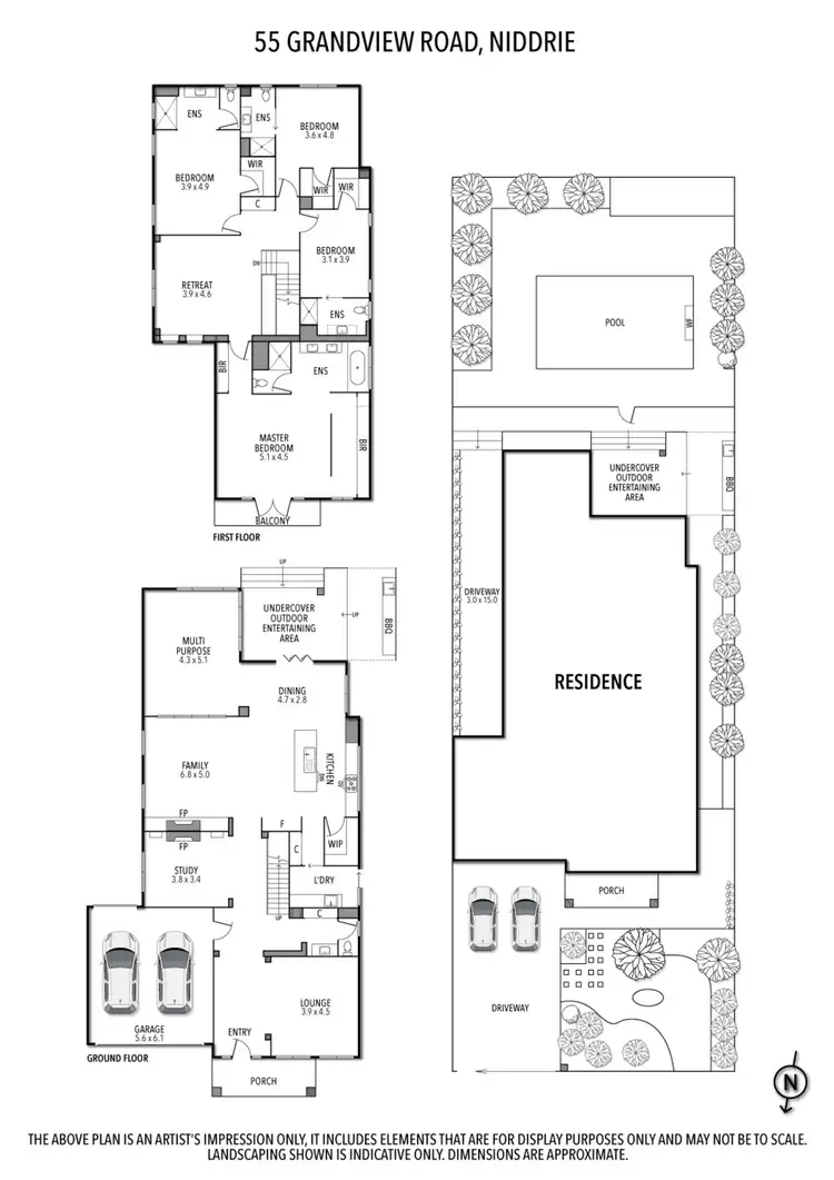 Floorplan of Homely house listing, 55 Grandview Road, Niddrie VIC 3042