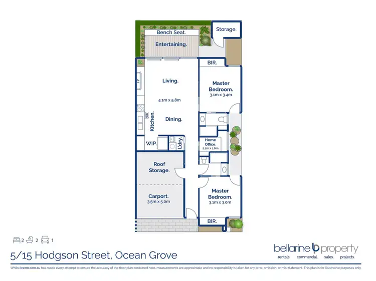 Floorplan of Homely townhouse listing, 5/15 Hodgson Street, Ocean Grove VIC 3226