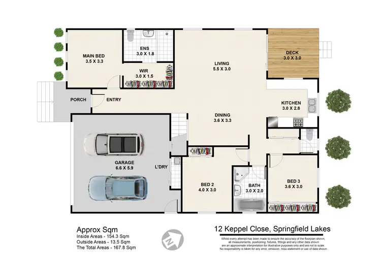 Floorplan of Homely house listing, 12 Keppel Close, Springfield Lakes QLD 4300