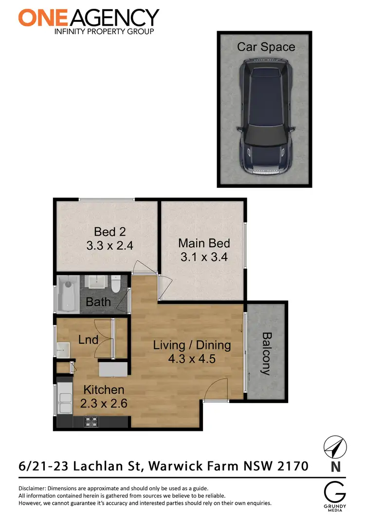 Floorplan of Homely apartment listing, 6/21 Lachlan Street, Warwick Farm NSW 2170