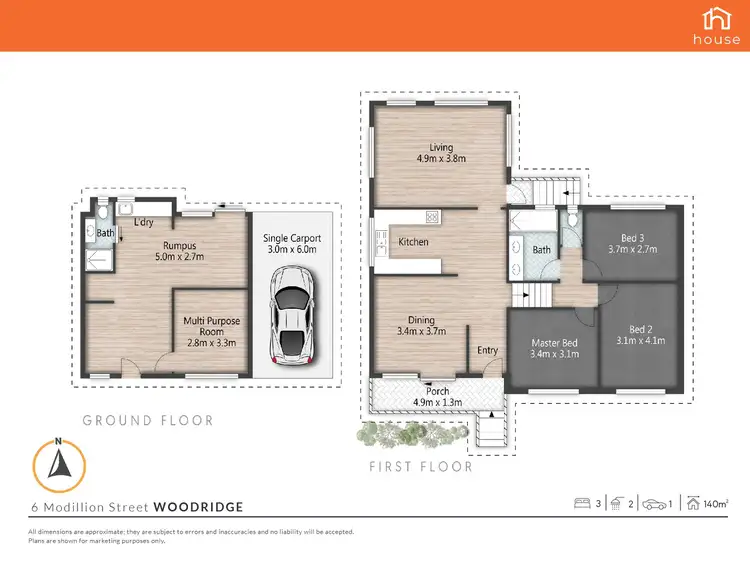 Floorplan of Homely house listing, 6 Modillion Street, Woodridge QLD 4114
