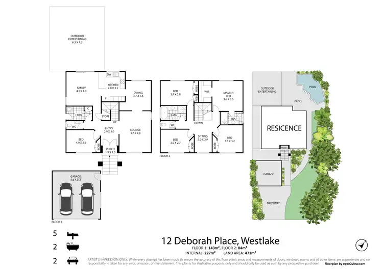 Floorplan of Homely house listing, 12 Deborah Place, Westlake QLD 4074