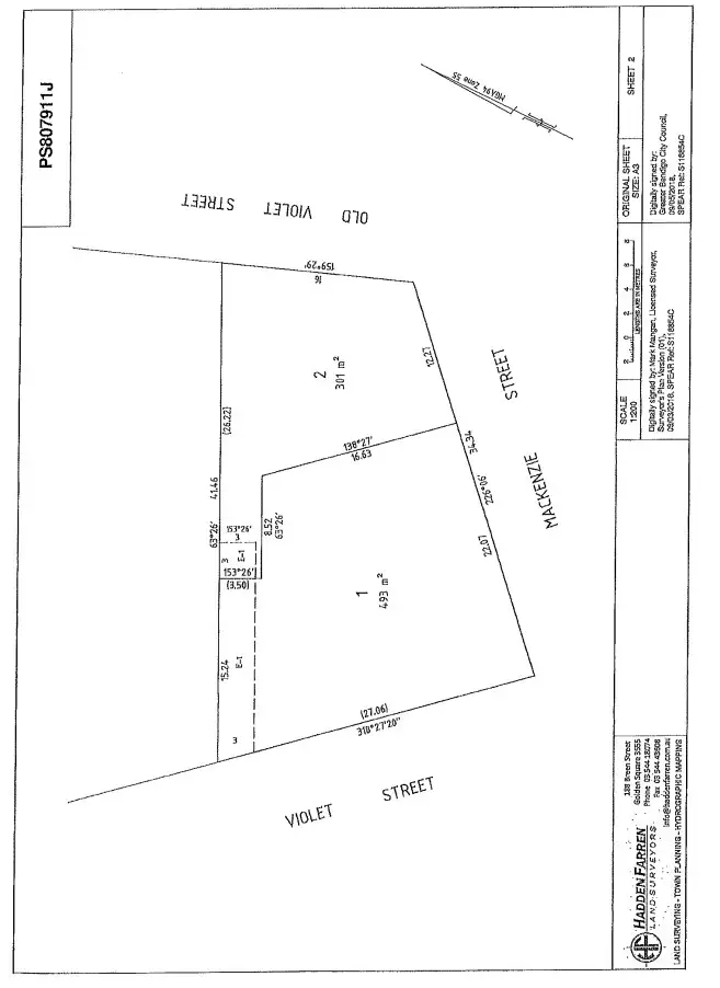 Floorplan of Homely land listing, 1 Old Violet Street, Bendigo VIC 3550