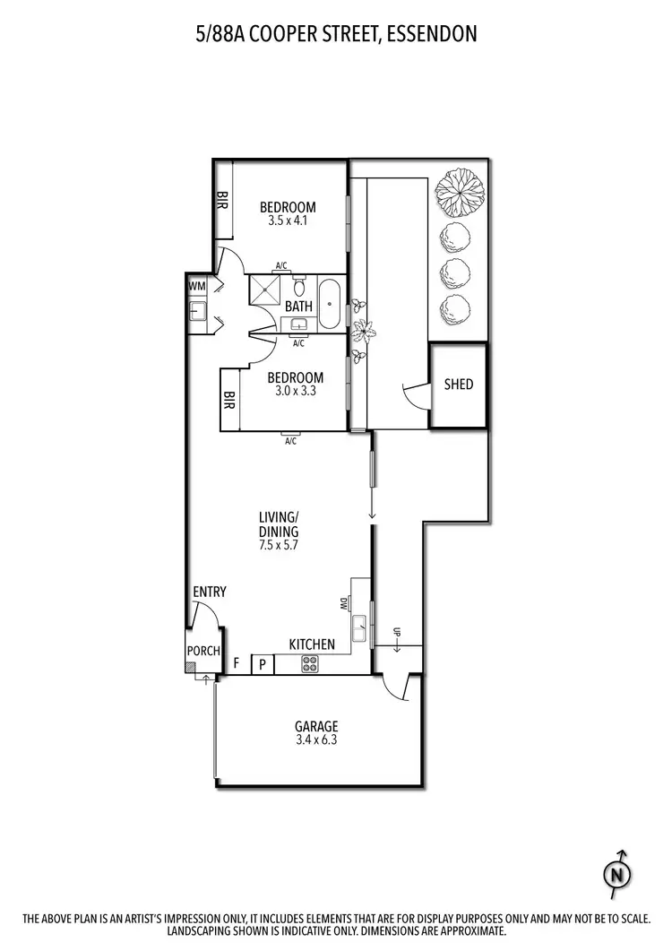 Floorplan of Homely unit listing, 5/88a Cooper Street, Essendon VIC 3040