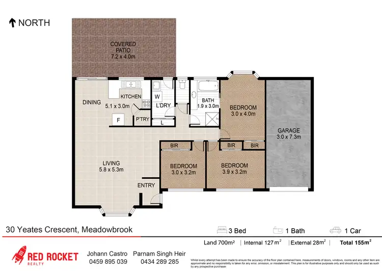 Floorplan of Homely house listing, 30 Yeates Crescent, Meadowbrook QLD 4131