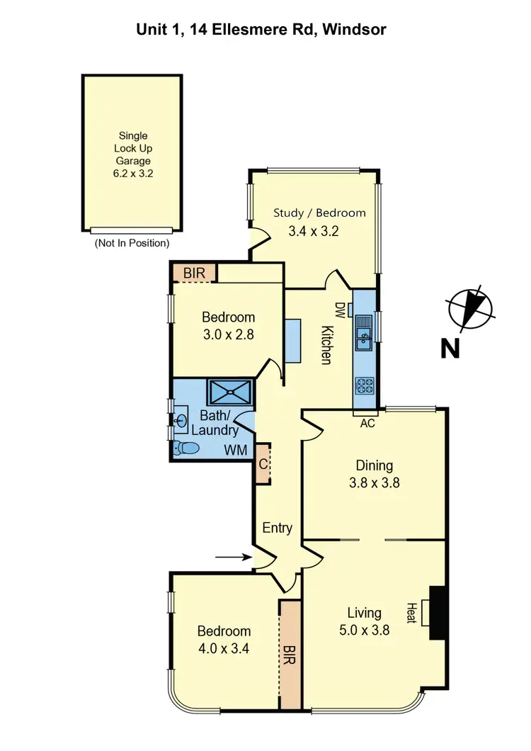 Floorplan of Homely block of units listing, 1 & 2/14 Ellesmere Road, Windsor VIC 3181