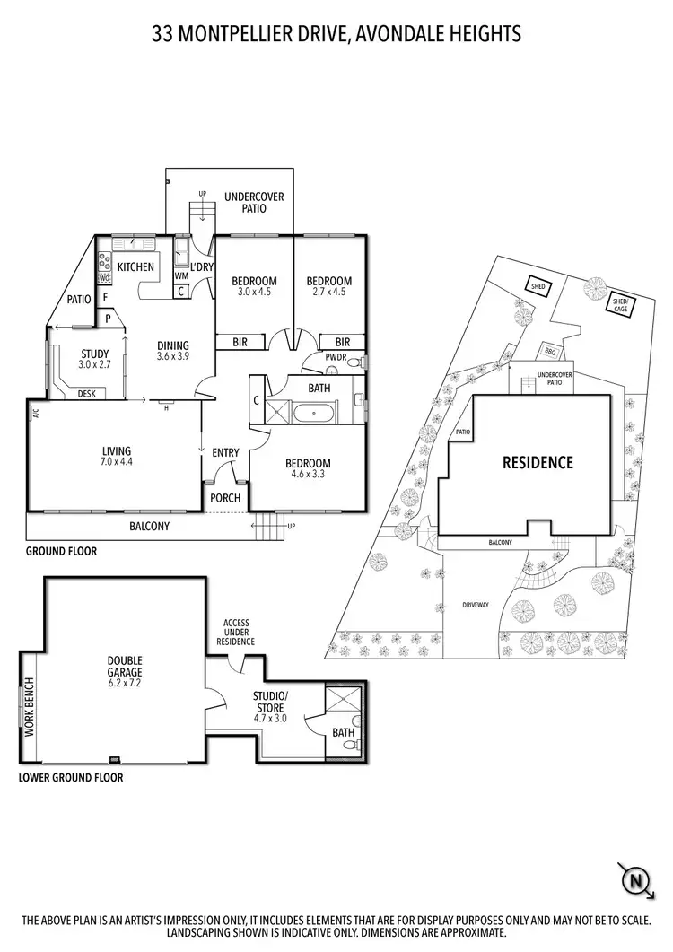 Floorplan of Homely house listing, 33 Montpellier Drive, Avondale Heights VIC 3034