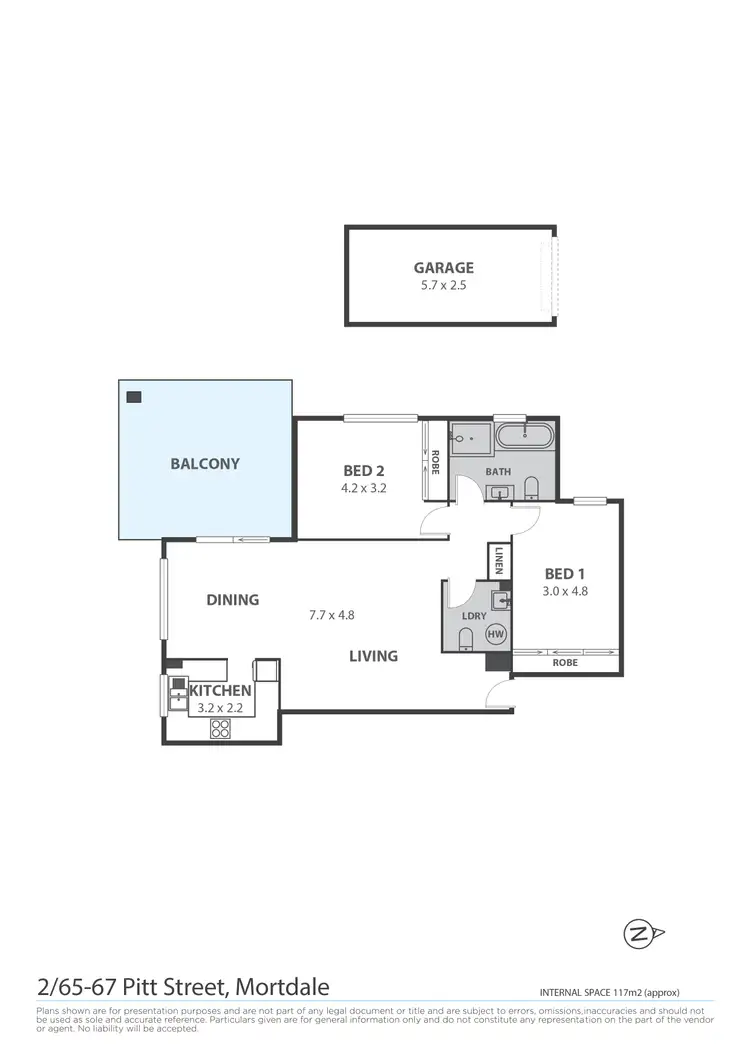 Floorplan of Homely apartment listing, 2/65-67 Pitt Street, Mortdale NSW 2223