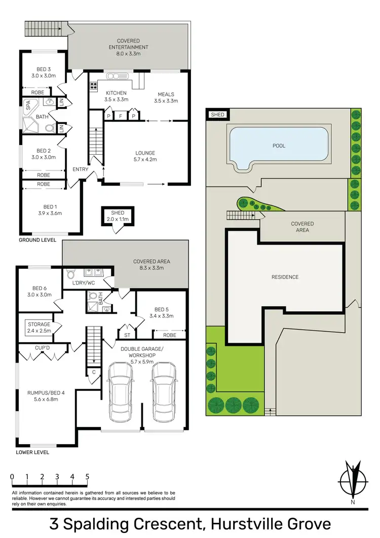 Floorplan of Homely house listing, 3 Spalding Crescent, Hurstville Grove NSW 2220