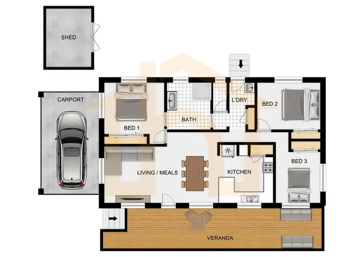Floorplan of Homely unit listing, 41/2 Ford Court, Carindale QLD 4152