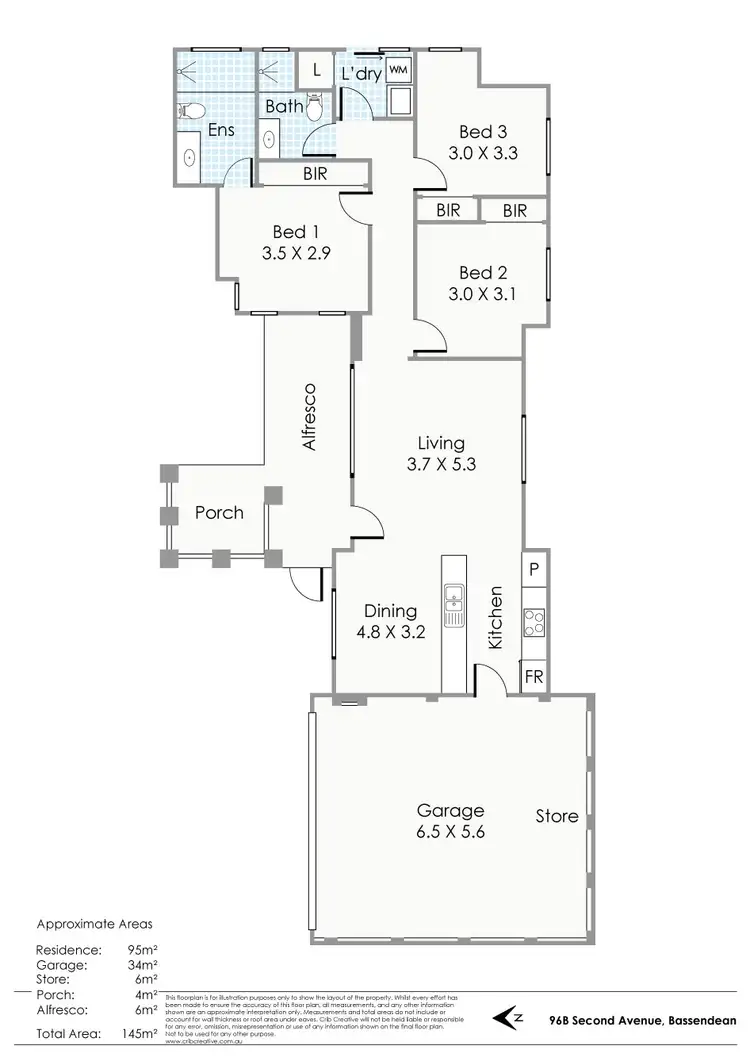 Floorplan of Homely house listing, 96B Second Avenue, Bassendean WA 6054