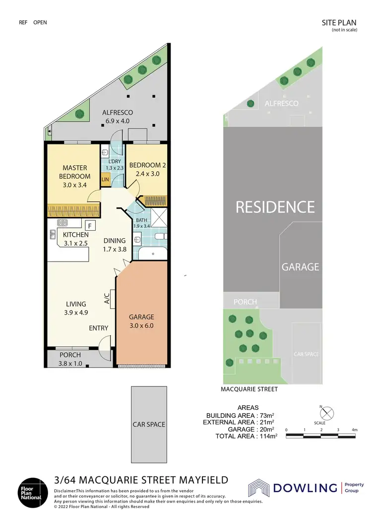 Floorplan of Homely villa listing, 3/64 Macquarie Street, Mayfield NSW 2304