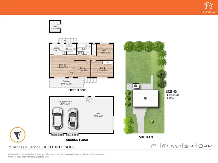 Floorplan of Homely house listing, 9 Morgan Street, Bellbird Park QLD 4300