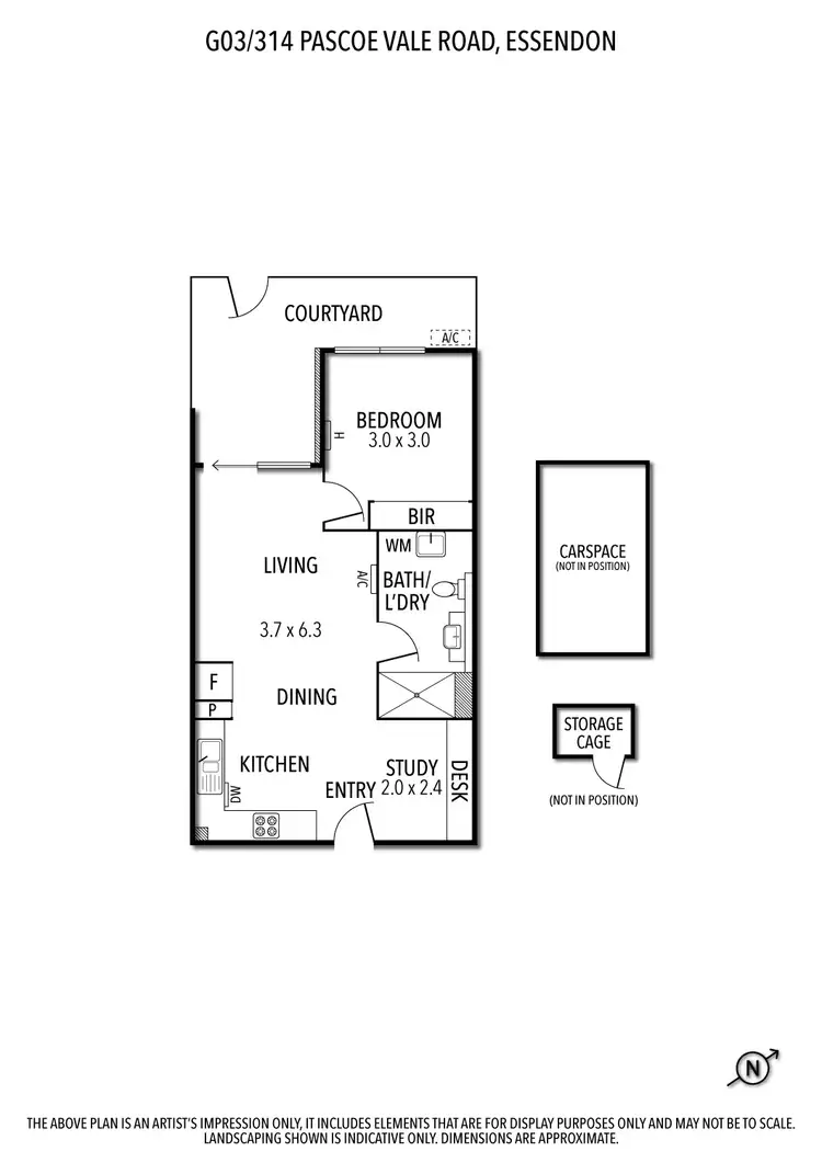 Floorplan of Homely apartment listing, g03/314 Pascoe Vale Road, Essendon VIC 3040