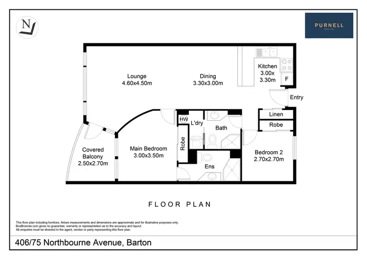 Floorplan of Homely apartment listing, 406/74 Northbourne Avenue, Braddon ACT 2612