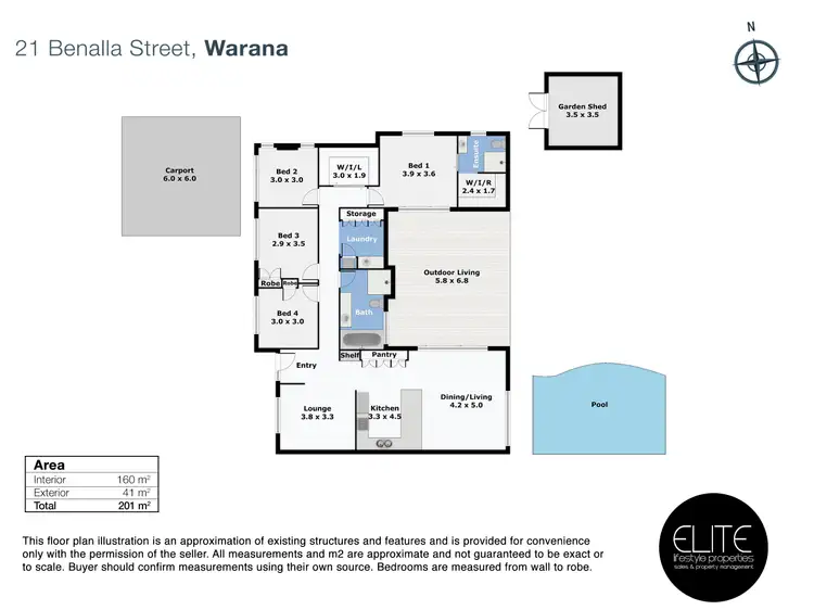 Floorplan of Homely house listing, 21 Benalla Street, Warana QLD 4575