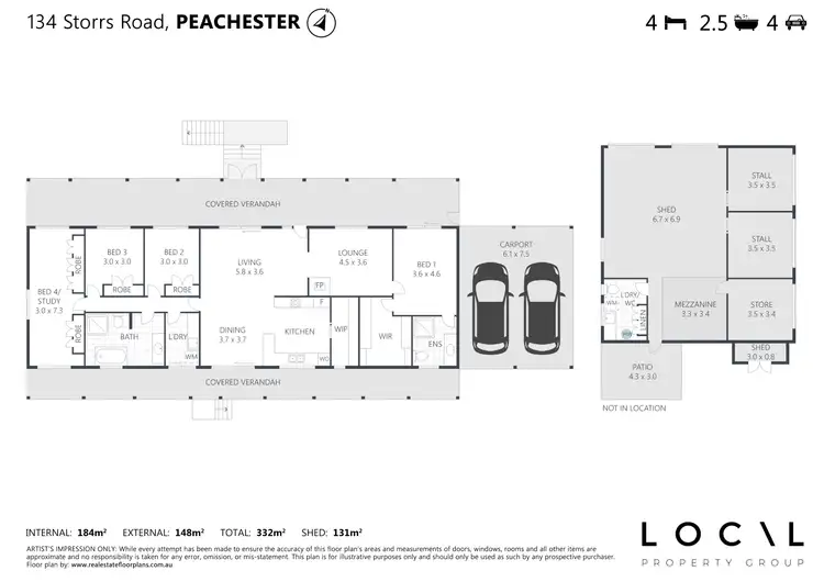 Floorplan of Homely house listing, 134 Storrs Road, Peachester QLD 4519