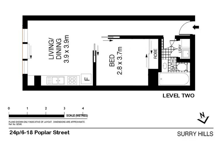 Floorplan of Homely apartment listing, 24p/6 Poplar Street, Surry Hills NSW 2010