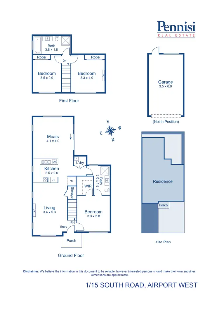 Floorplan of Homely townhouse listing, 1/15 South Road, Airport West VIC 3042