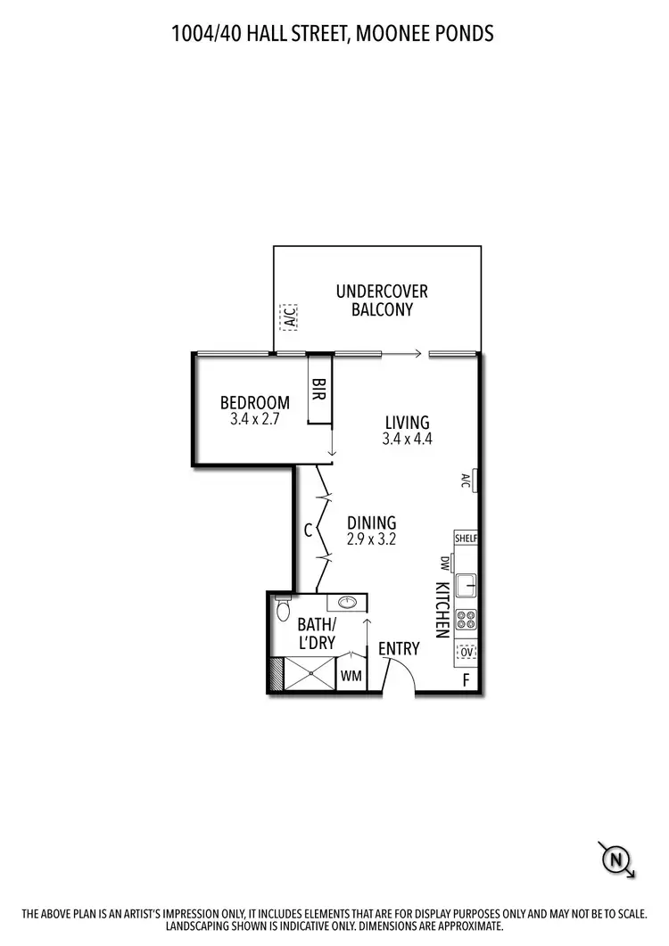 Floorplan of Homely apartment listing, 1004/40 Hall Street, Moonee Ponds VIC 3039