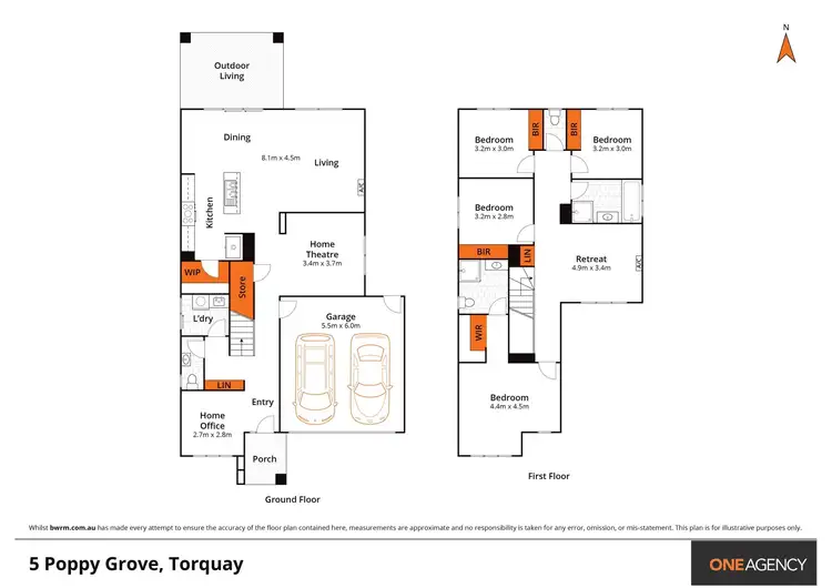 Floorplan of Homely house listing, 5 Poppy Grove, Torquay VIC 3228
