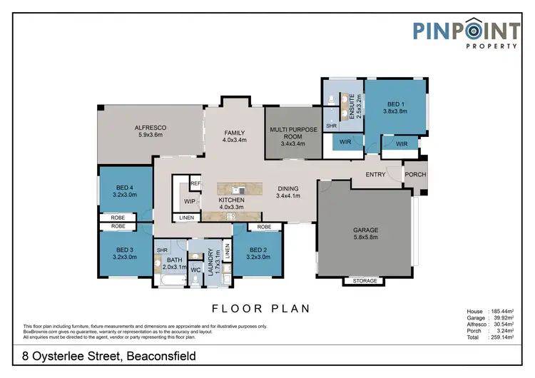 Floorplan of Homely house listing, 8 Oysterlee Street, Beaconsfield QLD 4740