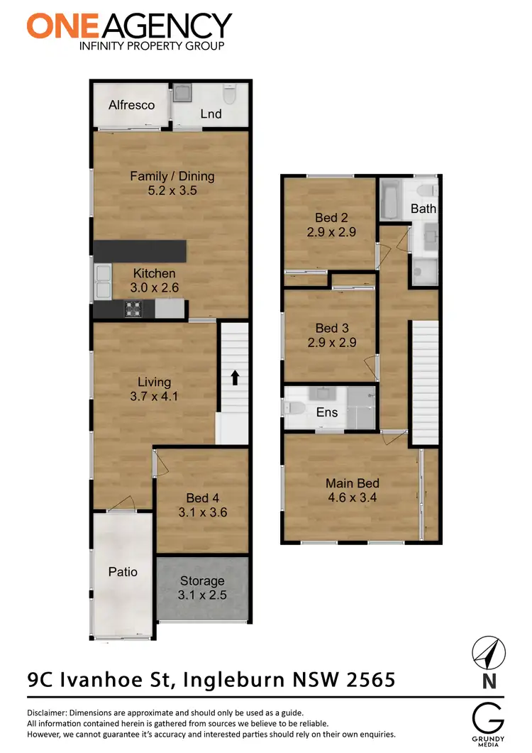 Floorplan of Homely semi-detached listing, 9C Ivanhoe Street, Ingleburn NSW 2565