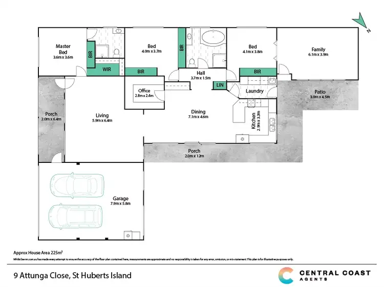 Floorplan of Homely house listing, 9 Attunga Close, St Huberts Island NSW 2257