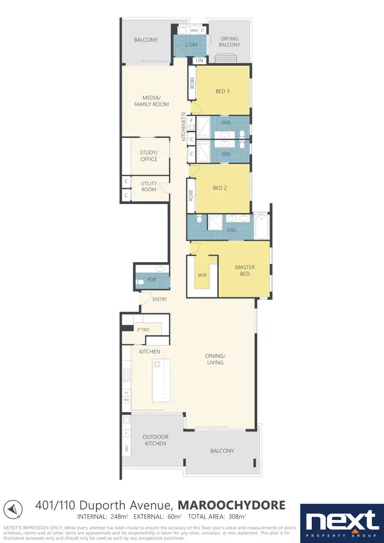 Floorplan of Homely apartment listing, 401/110 Duporth Avenue, Maroochydore QLD 4558