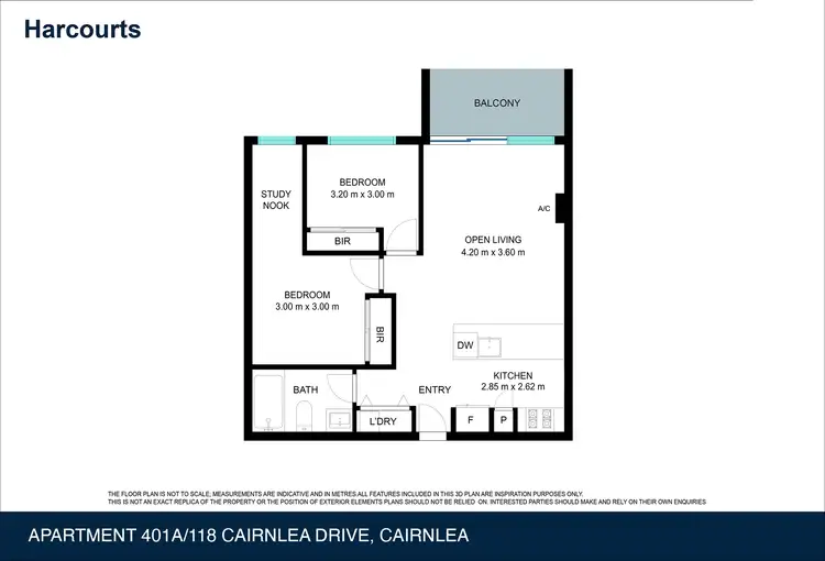 Floorplan of Homely apartment listing, 401/118 Cairnlea Drive, Cairnlea VIC 3023