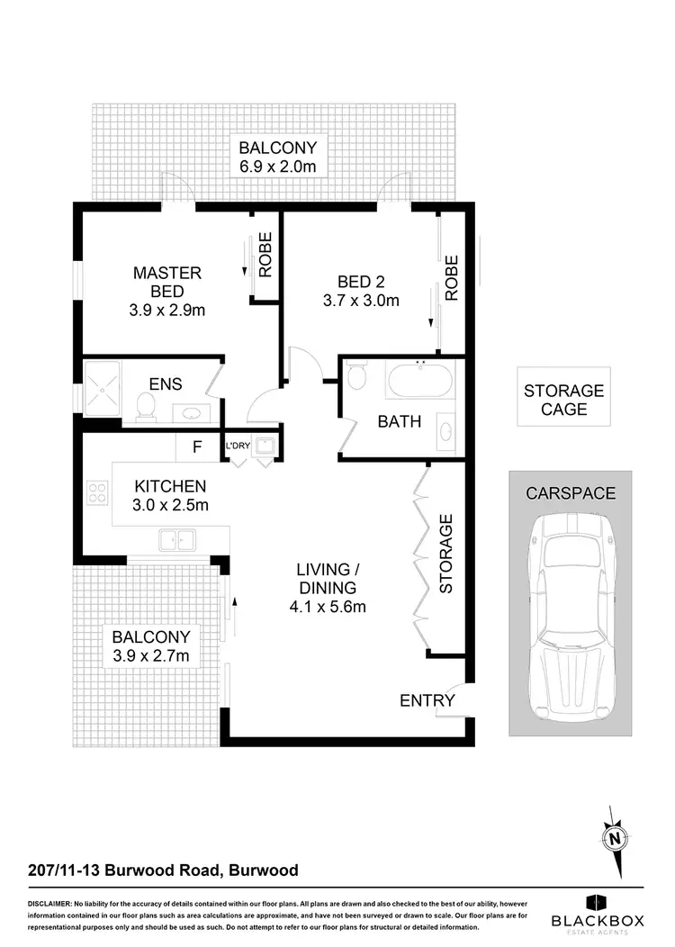 Floorplan of Homely apartment listing, 207/11-13 Burwood Rd, Burwood NSW 2134