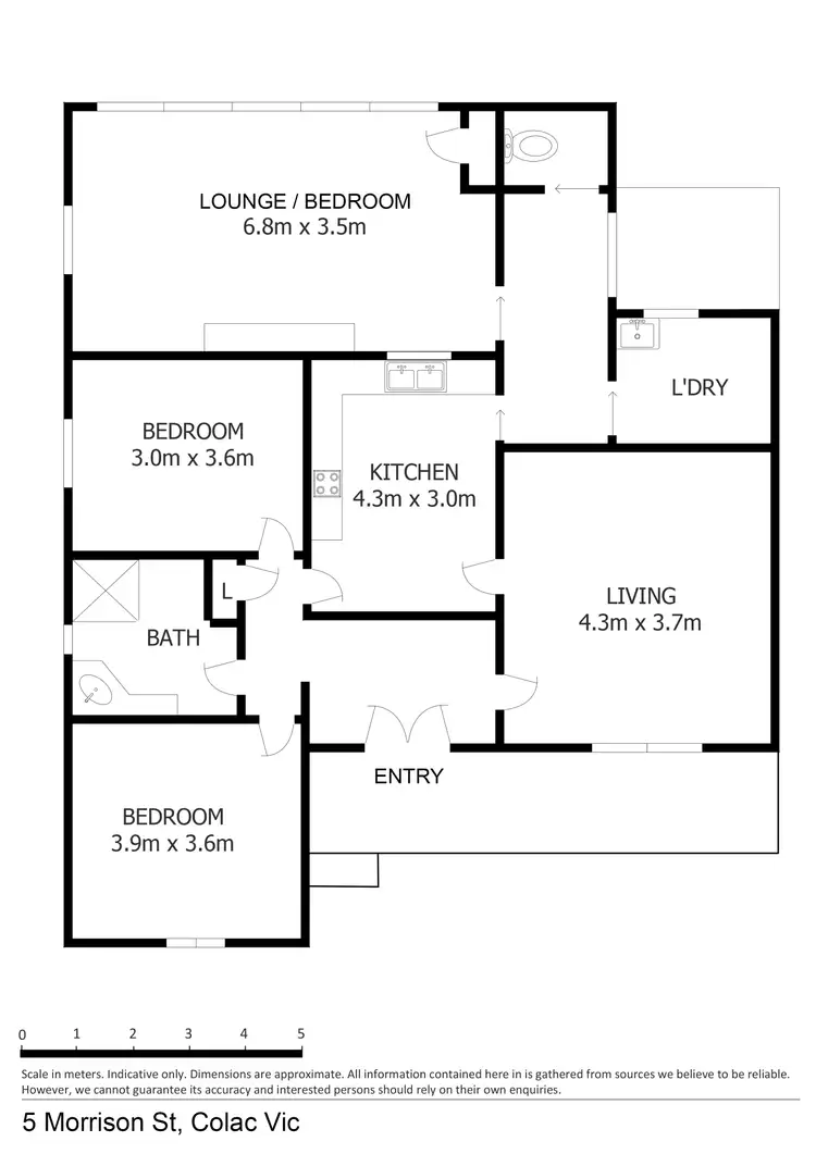 Floorplan of Homely house listing, 5 Morrison Street, Colac VIC 3250