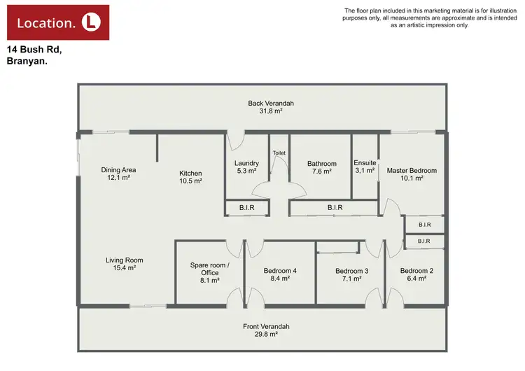 Floorplan of Homely rural property listing, 14 Bush Road, Branyan QLD 4670