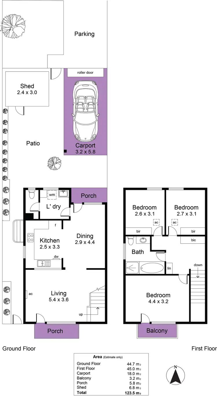 Floorplan of Homely townhouse listing, 4/8 Kegworth Road, Melrose Park SA 5039
