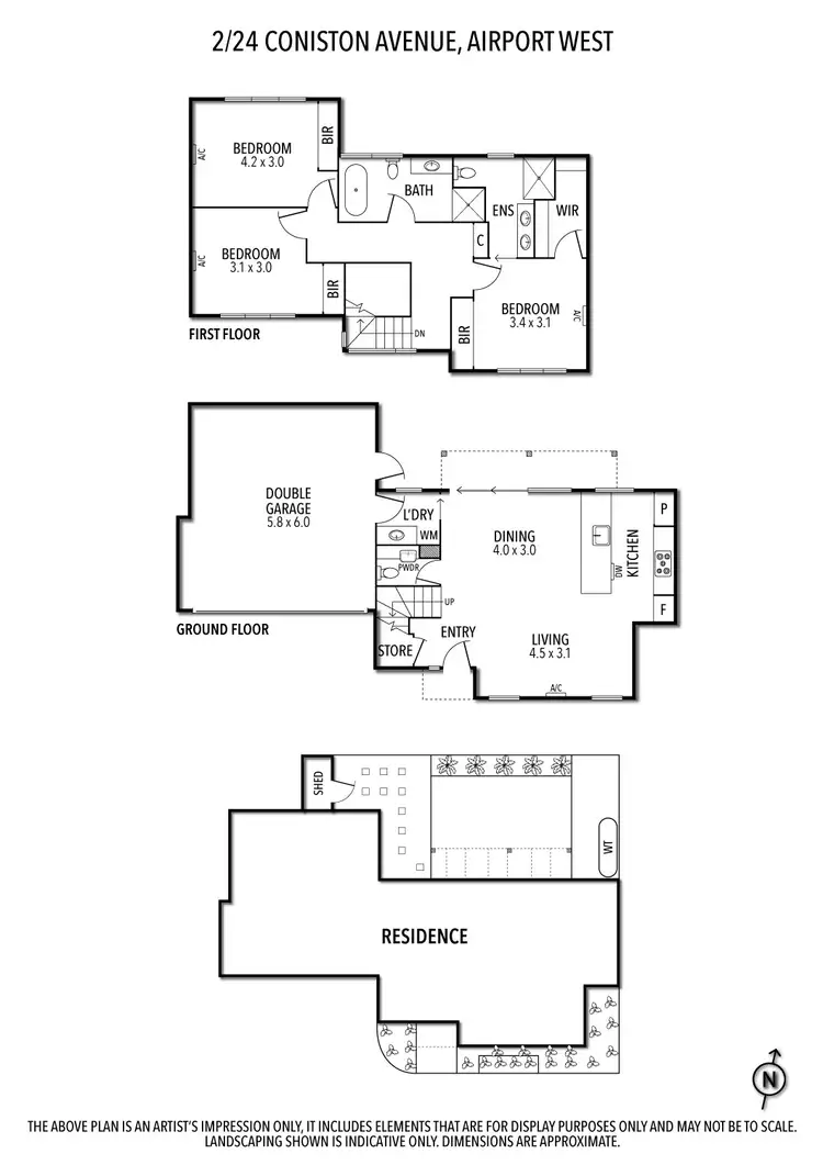 Floorplan of Homely townhouse listing, 2/24 Coniston Avenue, Airport West VIC 3042