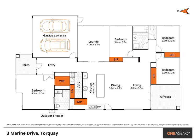 Floorplan of Homely house listing, 3 Marine Drive, Torquay VIC 3228