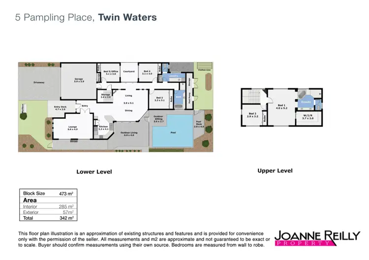 Floorplan of Homely house listing, 5 Pampling Place, Twin Waters QLD 4564