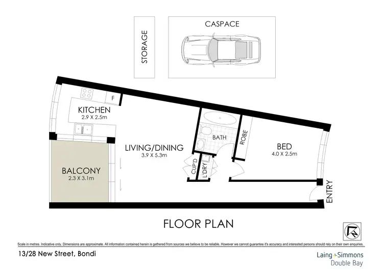 Floorplan of Homely apartment listing, 13/28 New Street, Bondi NSW 2026