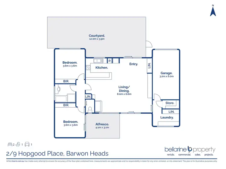 Floorplan of Homely townhouse listing, 2/9 Hopgood Place, Barwon Heads VIC 3227