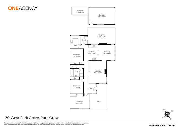 Floorplan of Homely house listing, 30 West Park Grove, Park Grove TAS 7320