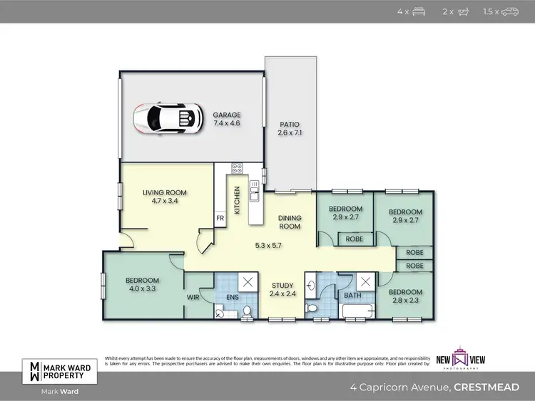 Floorplan of Homely house listing, 4 Capricorn Avenue, Crestmead QLD 4132