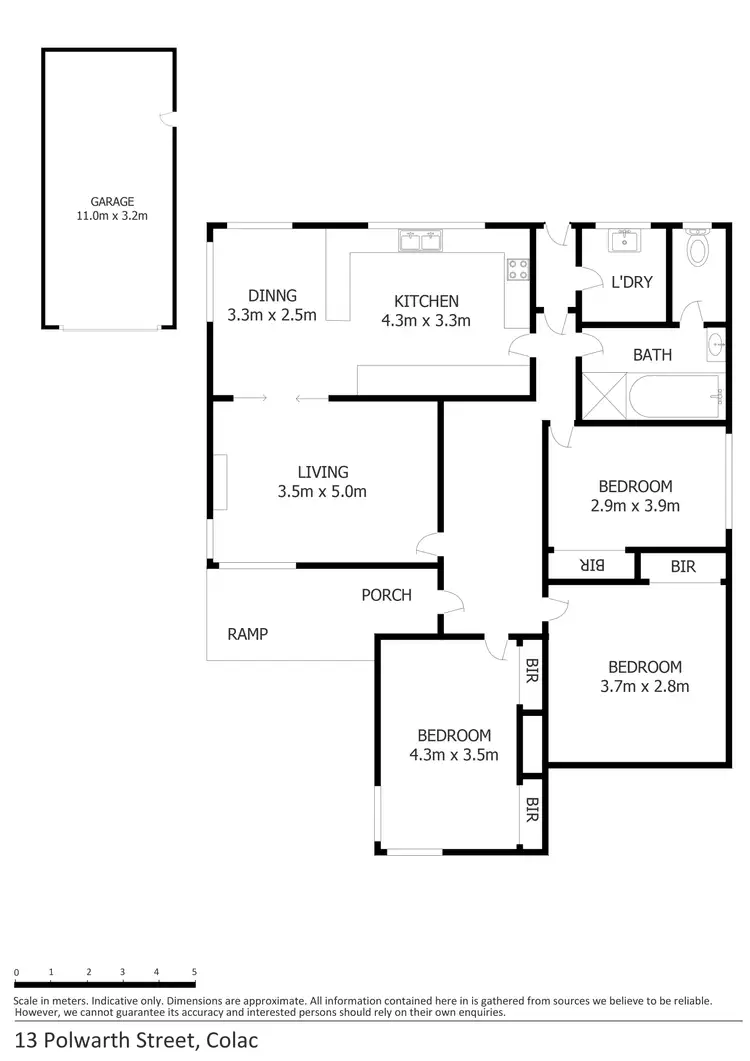 Floorplan of Homely house listing, 13 Polwarth Street, Colac VIC 3250