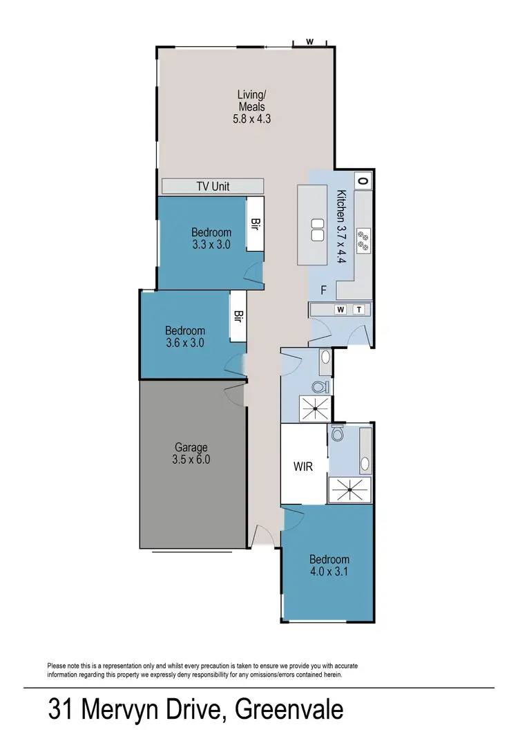 Floorplan of Homely house listing, 31 Mervyn Drive, Greenvale VIC 3059