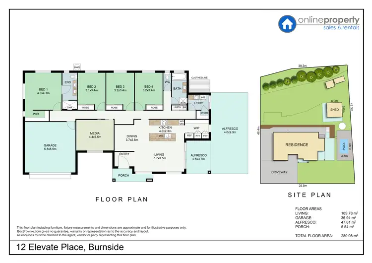 Floorplan of Homely house listing, 12 Elevate Place, Burnside QLD 4560