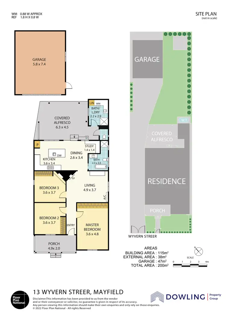 Floorplan of Homely house listing, 13 Wyvern Street, Mayfield NSW 2304