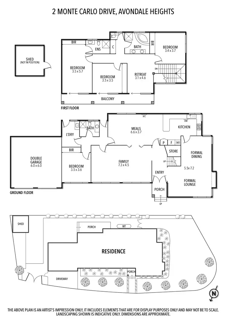 Floorplan of Homely house listing, 2 Monte Carlo Drive, Avondale Heights VIC 3034