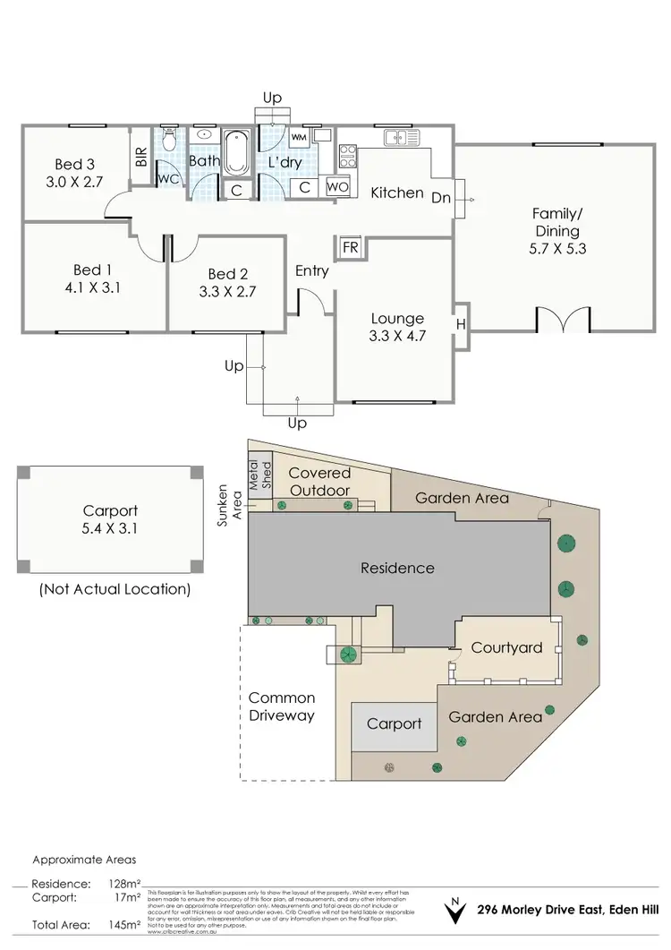 Floorplan of Homely house listing, 296 Morley Drive East, Eden Hill WA 6054